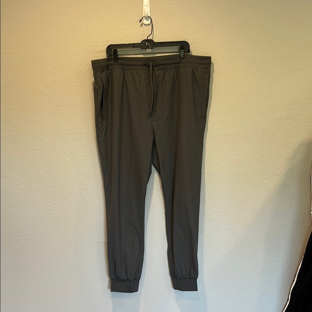 Charcoal Gray Joggers with Tapered Legs